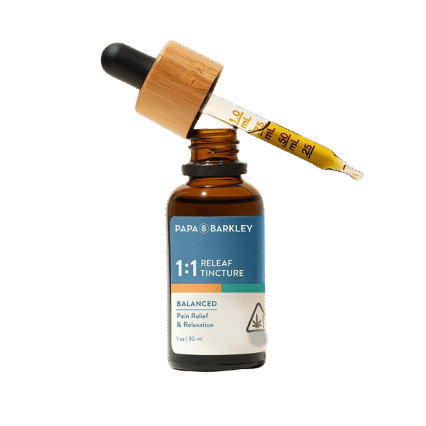 Untitled-design-1.png RELEAF TINCTURE CBD THCa 1:1 - BALANCED, CBD 466MG, THCa 418MG, 30ML - Image 1